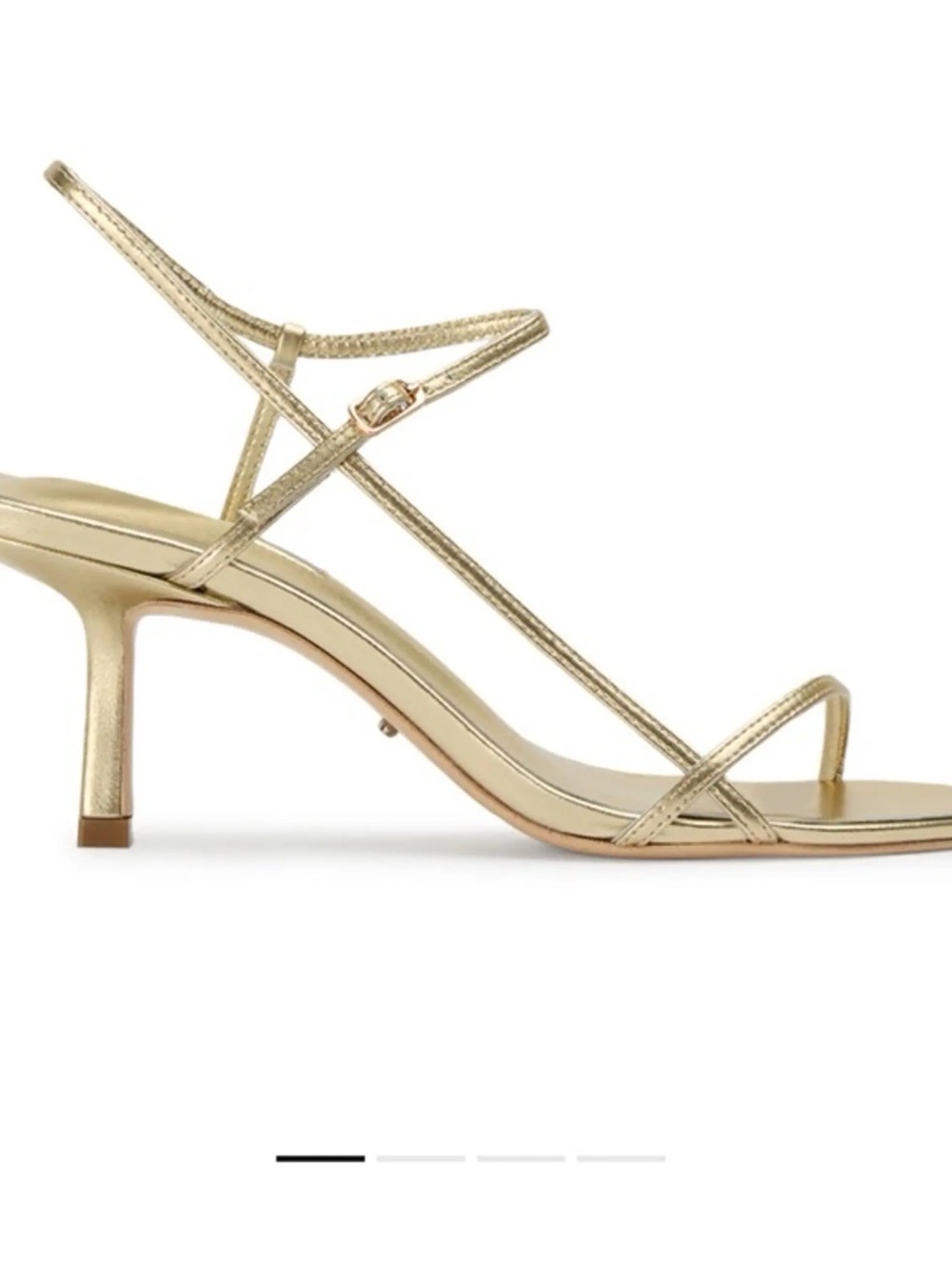 NWT Tony Bianco Metallic Gold Strappy Kitten Heel Sandals